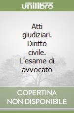 Atti giudiziari. Diritto civile. L'esame di avvocato libro