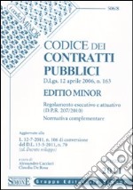 Codice dei contratti pubblici. Ediz. minore libro