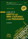 Manuale di diritto dei beni culturali e del paesaggio libro