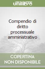 Compendio di diritto processuale amministrativo libro