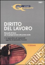 Diritto del lavoro. Manuale di base per la preparazione alla prova orale libro