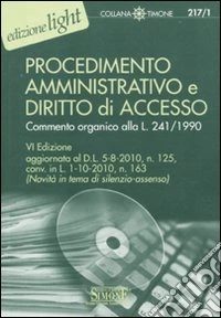 Procedimento amministrativo e diritto di accesso libro
