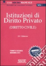 Istituzioni di diritto privato (diritto civile) libro