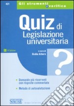 Quiz di legislazione universitaria libro