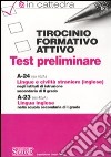 Tirocinio formativo attivo. Test preliminare. A-24. A-23 libro