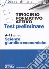 Tirocinio formativo attivo. Test preliminare. A-41 libro