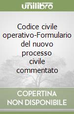 Codice civile operativo-Formulario del nuovo processo civile commentato libro