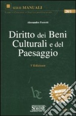 Diritto dei beni culturali e del paesaggio libro