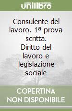 Consulente del lavoro. 1ª prova scritta. Diritto del lavoro e legislazione sociale libro