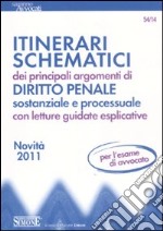 Itinerari schematici dei principali argomenti di diritto penale sostanziale e processuale con letture guidate esplicative libro