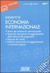 Elementi di economia internazionale libro