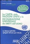 La Carta delle Nazioni Unite e la Dichiarazione universale dei diritti dell'uomo libro