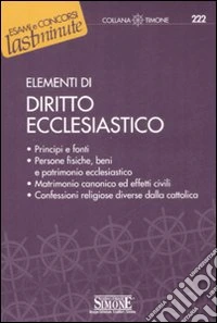 Elementi di diritto ecclesiastico libro