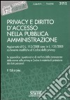 Privacy e diritto d'accesso nella pubblica amministrazione libro