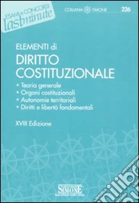 Elementi di diritto costituzionale libro