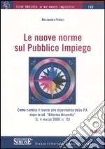 Le nuove norme sul pubblico impiego libro