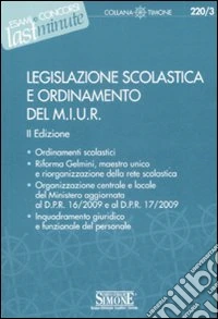 Legislazione scolastica e ordinamento del MIUR libro
