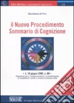 Il nuovo procedimento sommario di cognizione libro