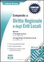 Compendio di diritto regionale e degli enti locali libro