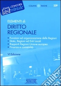 Elementi di diritto regionale libro