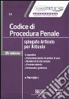 Codice di procedura penale spiegato articolo per articolo libro