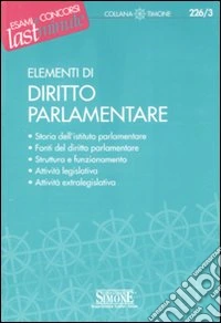 Elementi di diritto parlamentare libro