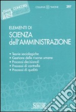 Elementi di scienza dell'amministrazione libro