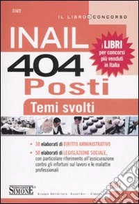 INAIL. 404 posti. Temi svolti libro