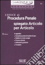 Codice di procedura penale spiegato articolo per articolo libro