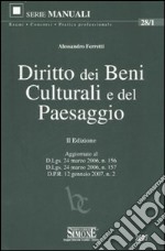 Diritto dei beni culturali e del paesaggio libro