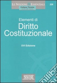 Elementi di diritto costituzionale libro