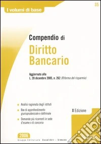 Compendio di diritto bancario libro