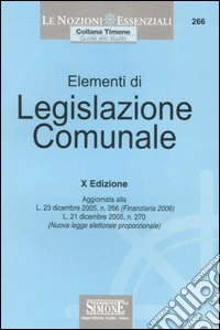 Elementi di legislazione comunale libro