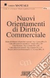 Nuovi orientamenti di diritto commerciale libro