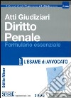 Atti giudiziari. Diritto penale. Formulario essenziale per l'esame di avvocato. Ediz. minore libro