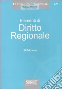 Elementi di diritto regionale libro