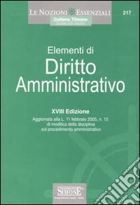 Elementi di diritto amministrativo libro