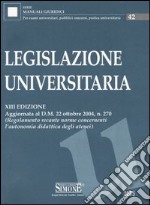 Legislazione universitaria libro