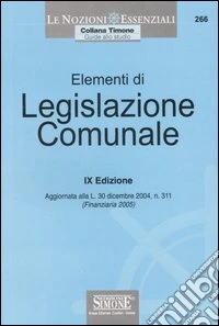 Elementi di legislazione comunale libro