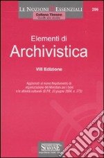 Elementi di archivistica libro