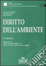 Diritto dell'ambiente libro