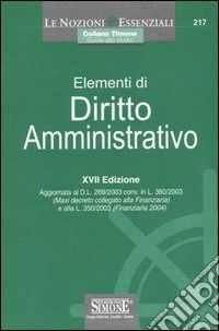 Elementi di diritto amministrativo libro