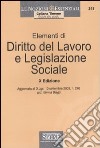 Elementi di diritto del lavoro e legislazione sociale libro