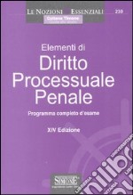 Elementi di diritto processuale penale libro