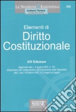 Elementi di diritto costituzionale libro