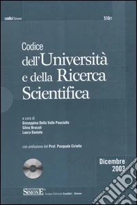 Codice dell'Università e della ricerca scientifica. Con CD-ROM libro