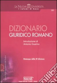 Dizionario giuridico romano libro