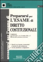 Prepararsi per l'esame di diritto costituzionale libro