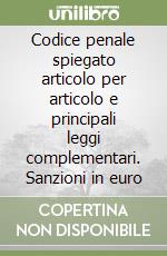 Codice penale spiegato articolo per articolo e principali leggi complementari. Sanzioni in euro libro