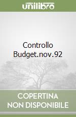 Controllo Budget.nov.92 libro